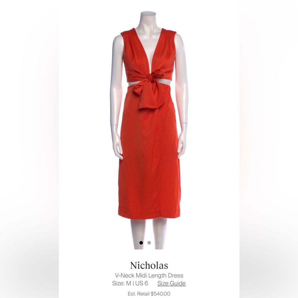 Nicholas V Neck Midi Dress